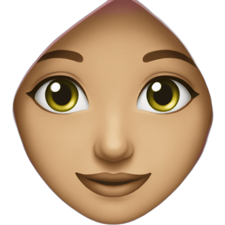 hijabi green eyes smiling emoji