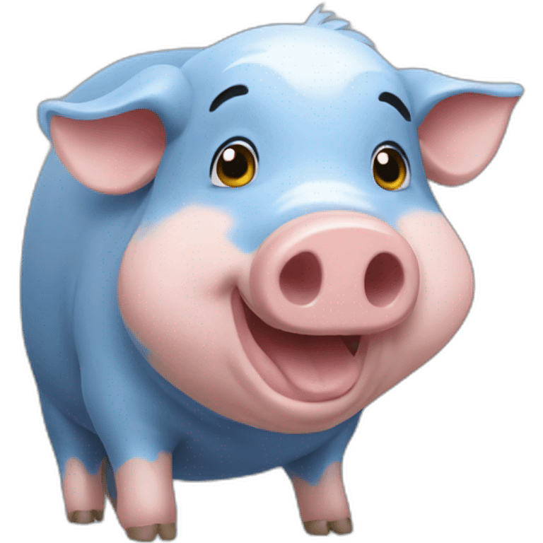 Cochon bleu emoji