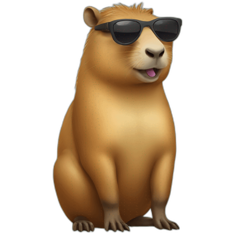 Capybara with sunglasses emoji