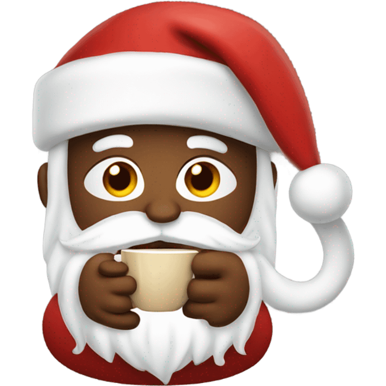 Santa drinking coffee  emoji