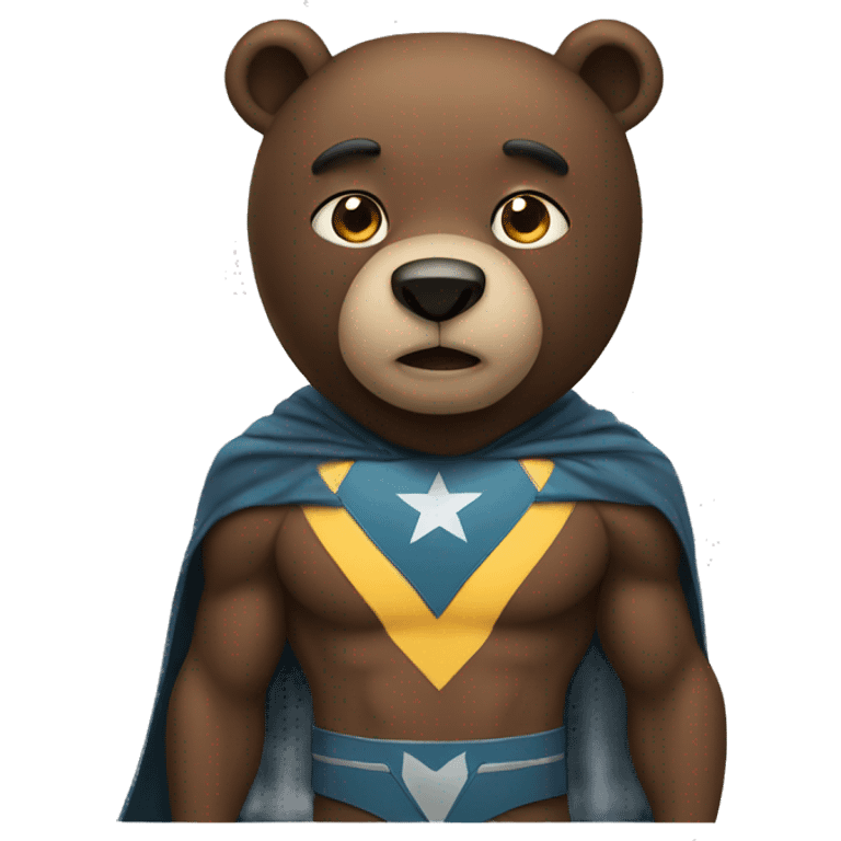 a bear superhero emoji