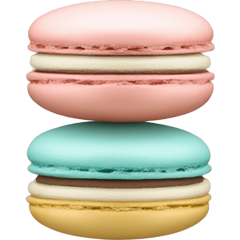 Pastel coloured macrons emoji