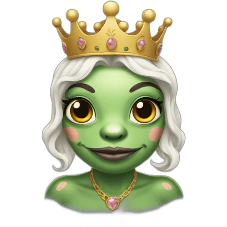 Frog queen with tattoos emoji