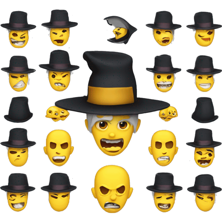 Vampire with a yellow hat emoji