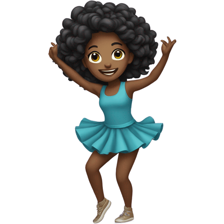 cute black girl dancing emoji