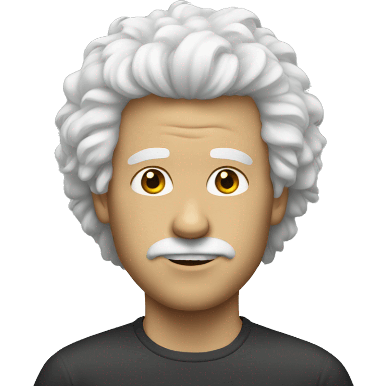 white man with fluffy hair emoji