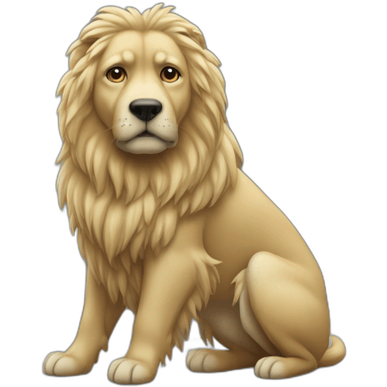 Chien sur lion emoji