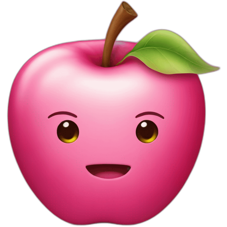 Pink apple emoji