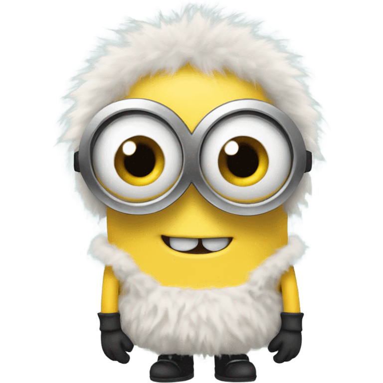 Minion wearing fluffy shoes emoji