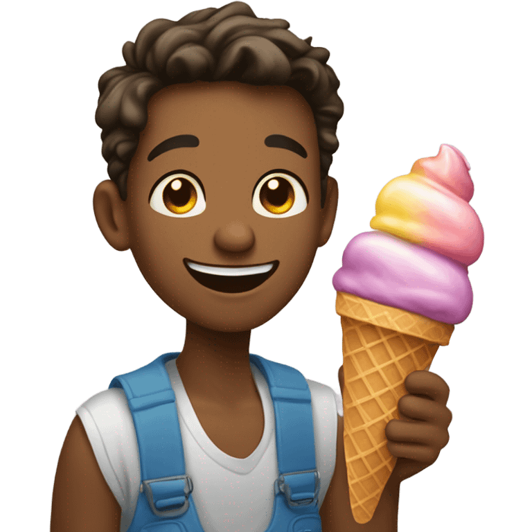 guy licking ice cream emoji