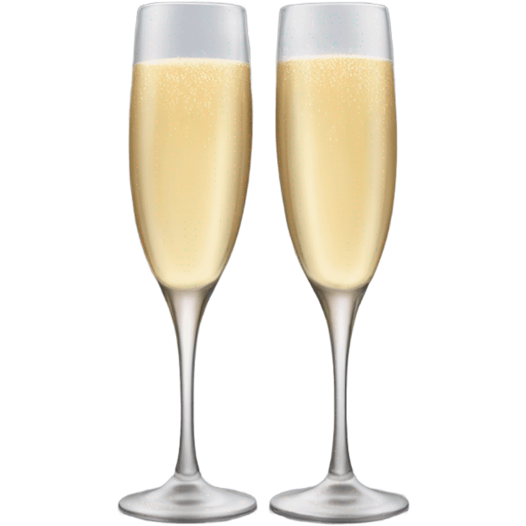 Two black champagne flutes cheering emoji