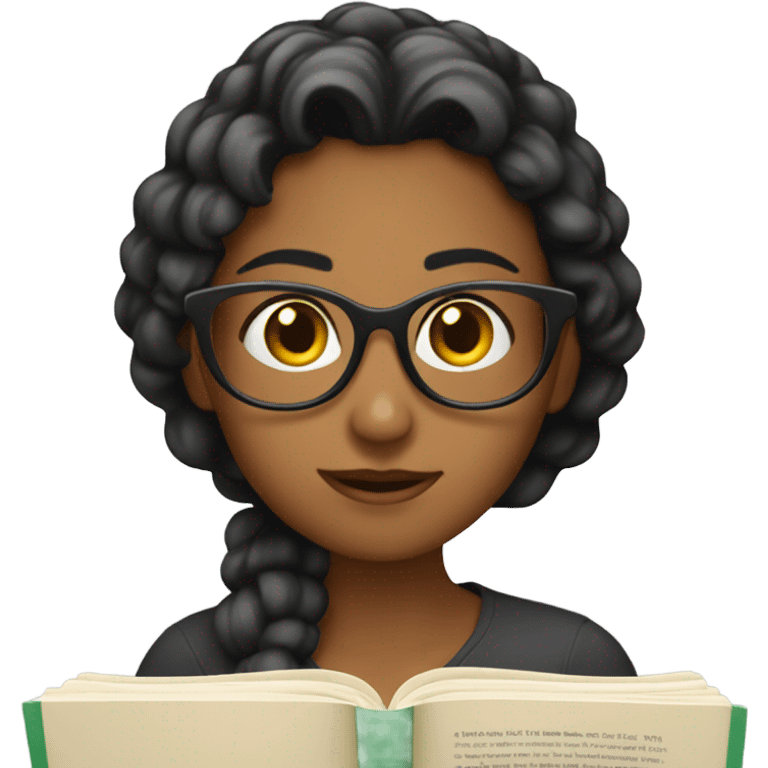 Una chica leyendo emoji