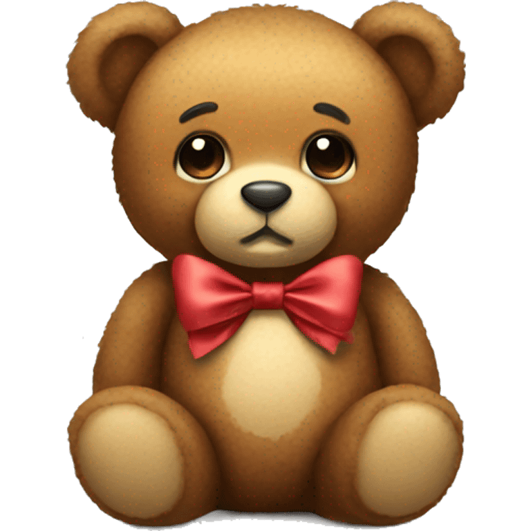 Teddy bear with bow emoji