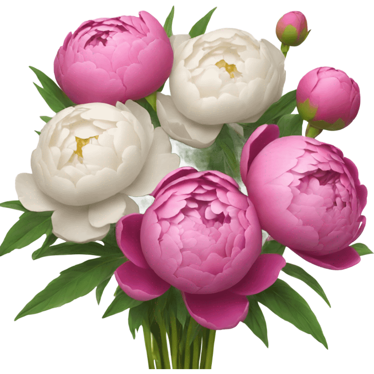 Peonies bouquet  emoji