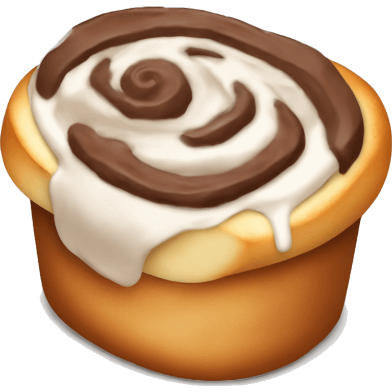 Cinnamon roll with hot chocolate emoji