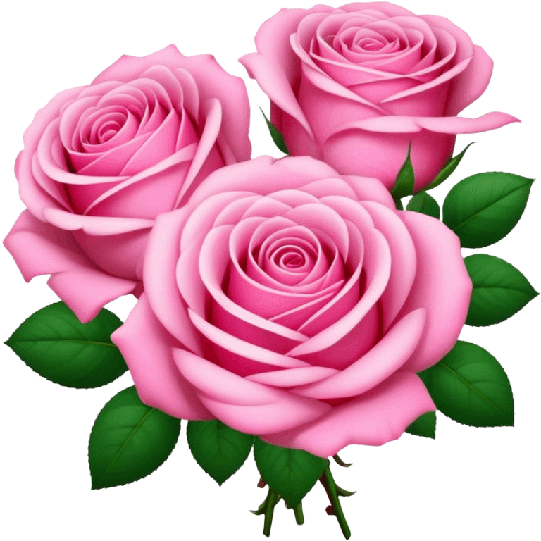 Pink rose bouquet small amount  emoji