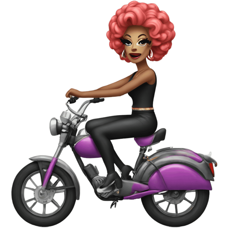 Drag queen on a bike emoji