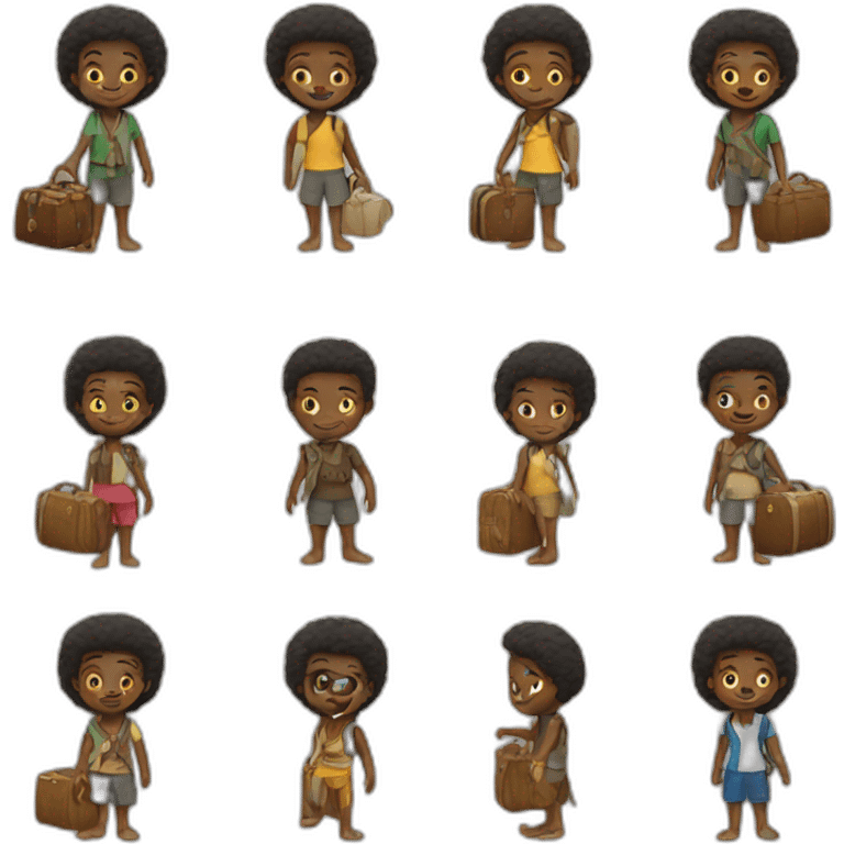 african traveller emoji