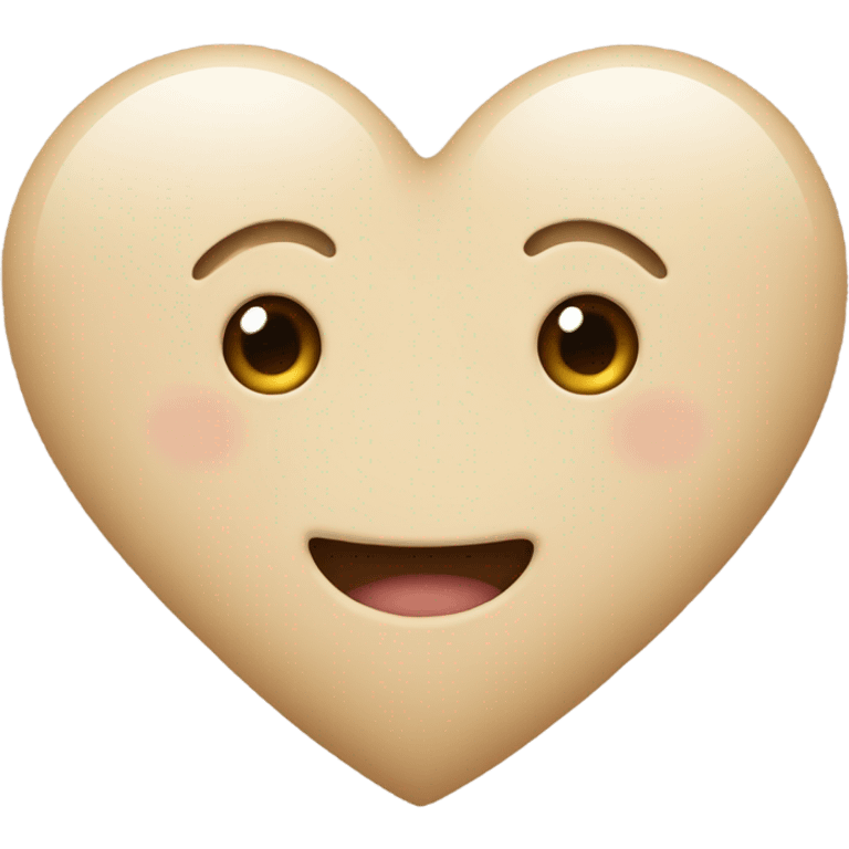 Cute beige heart emoji