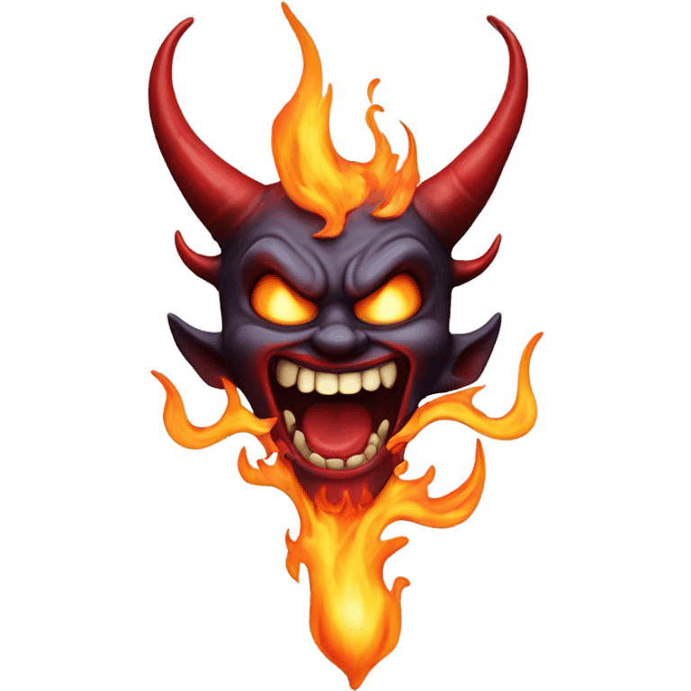 Devil in flames emoji