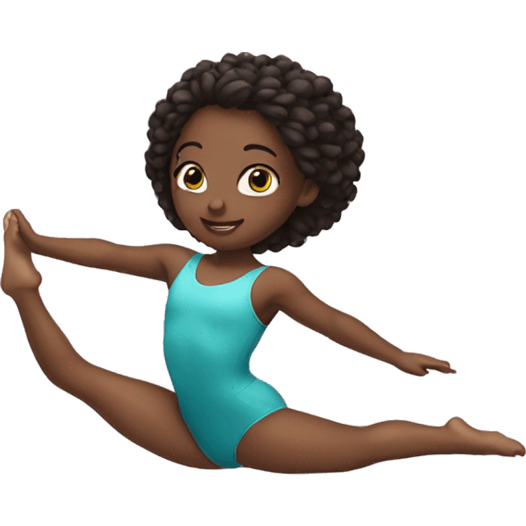 Girl doing gymnastic emoji