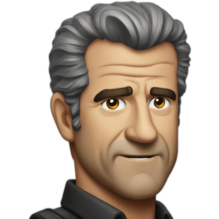 Mel Gibson portrait emoji