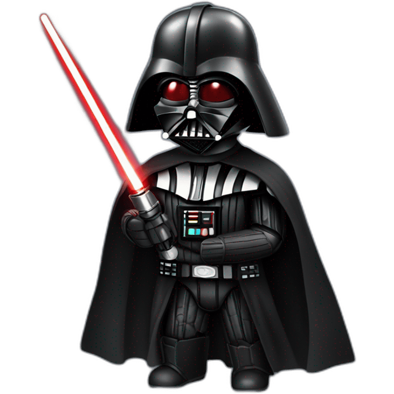 Darth vader with red laser saber emoji