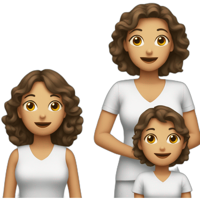 madre y dos hijas emoji