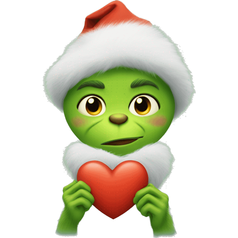 Cute grinch with heart emoji