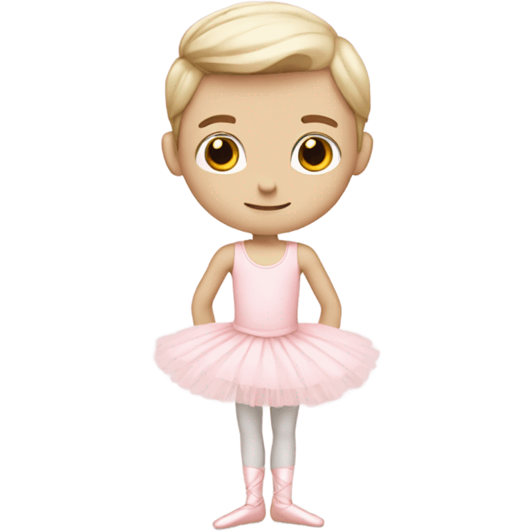 Soft pink ballerina boy pale skin emoji