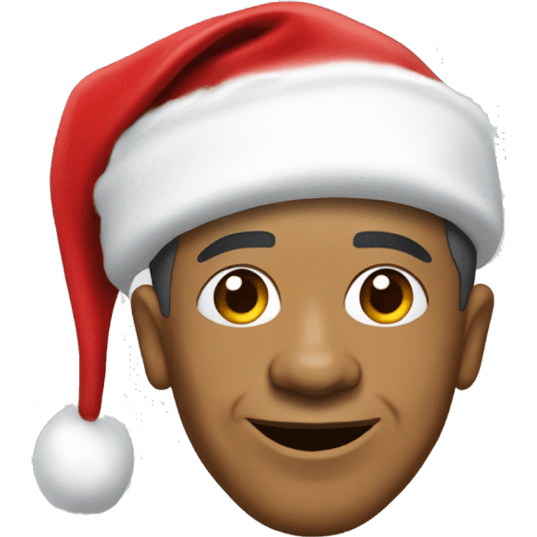 barack obama with santa hat emoji