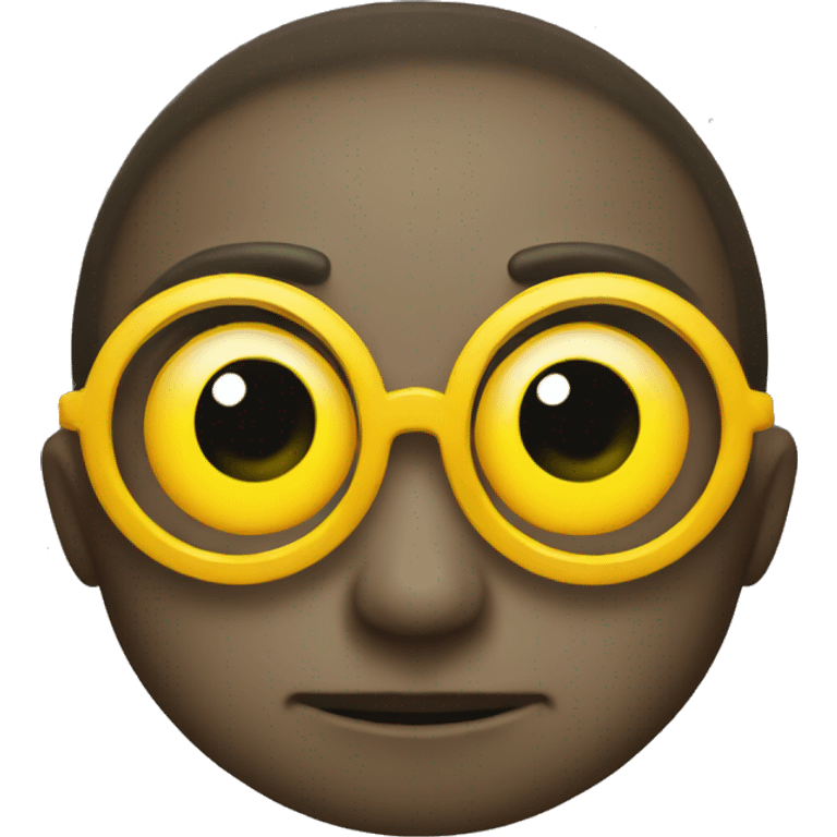 A yellow circle side eyeing  emoji