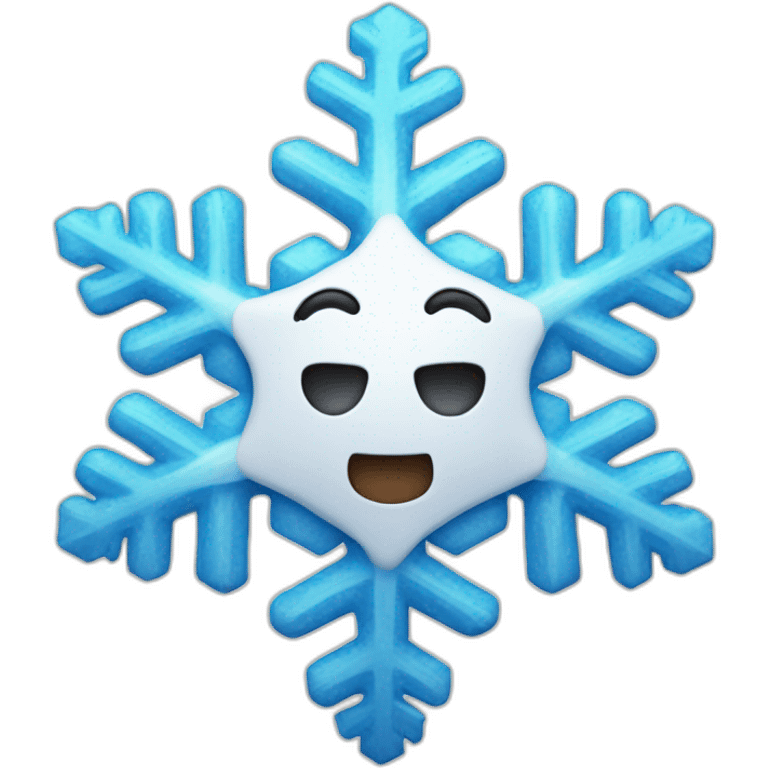 Snowflake with head emoji