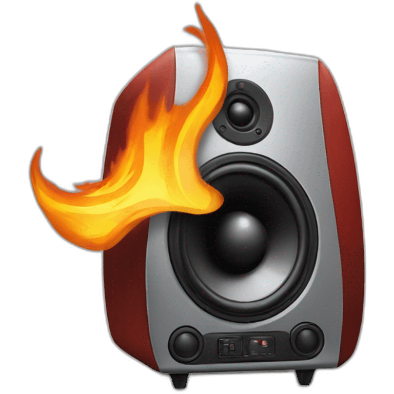 loudspeaker on fire emoji