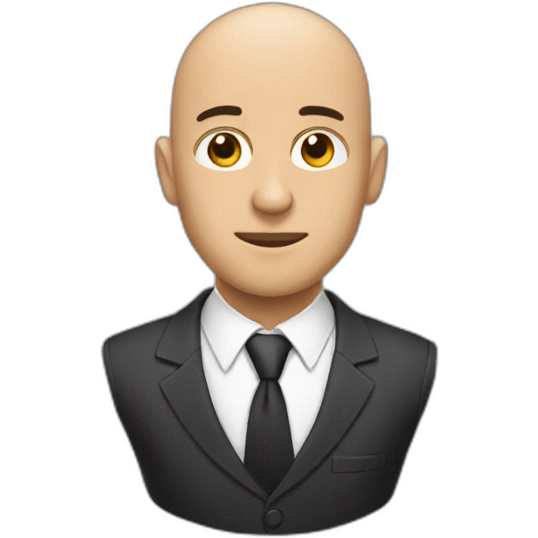 Bald guy in a suit emoji