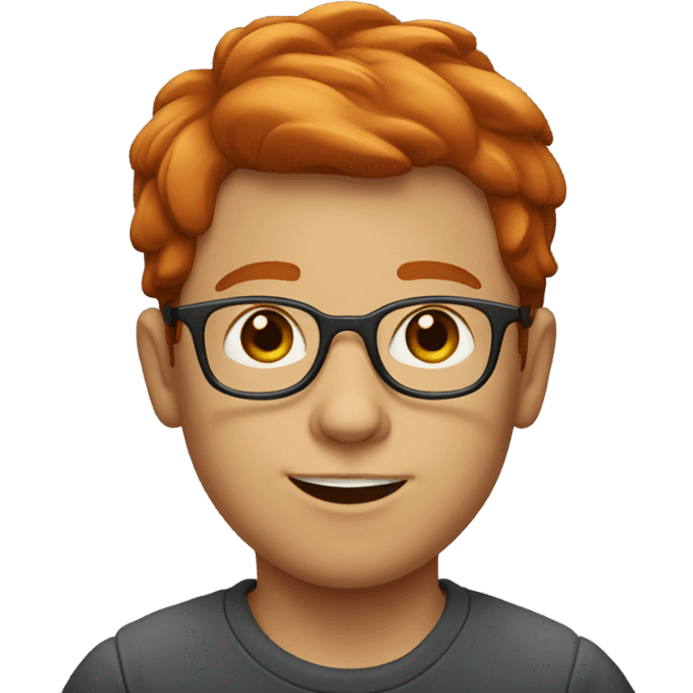 Red headed boy with glasses emoji