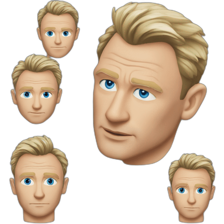 Daniel Craig blue eyes quiff emoji