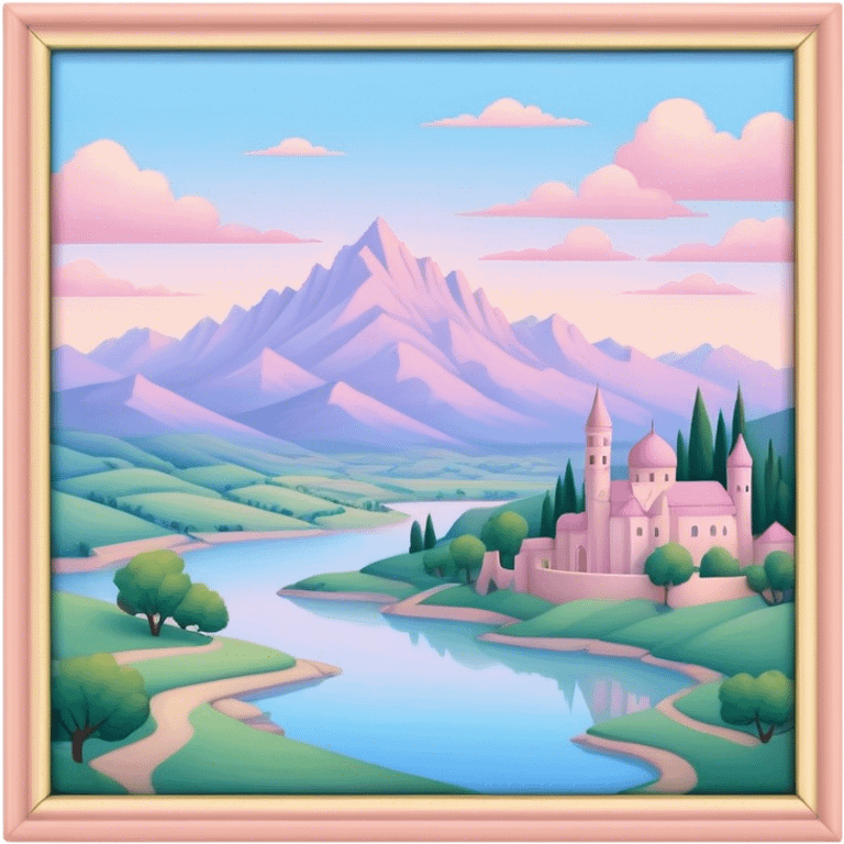 pastel renaissance landscape emoji