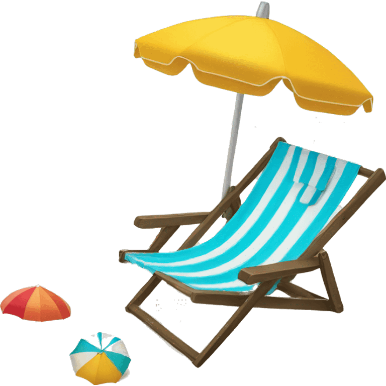 beach umbrella and chair emoji