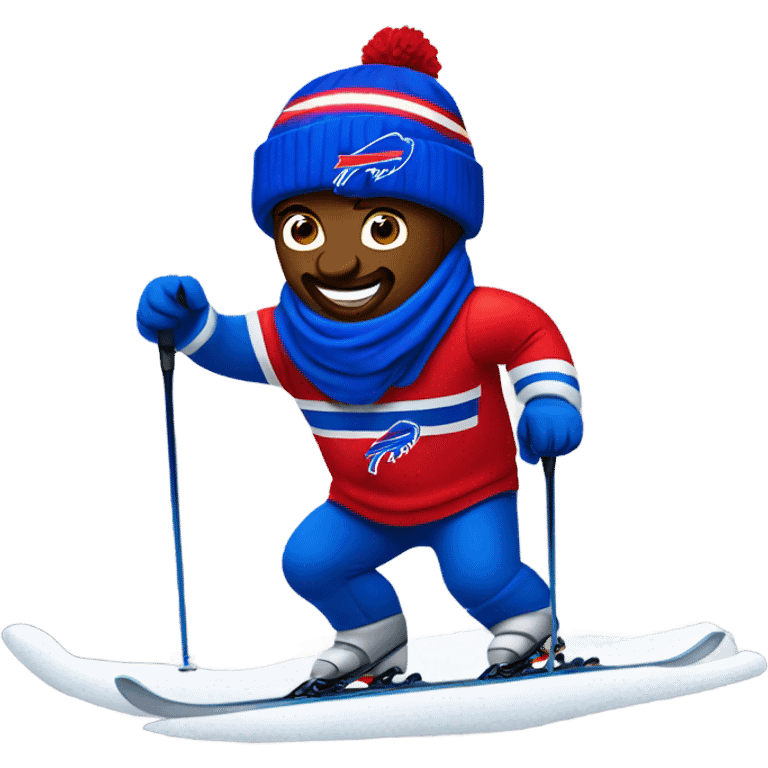 Buffalo bills on skis emoji