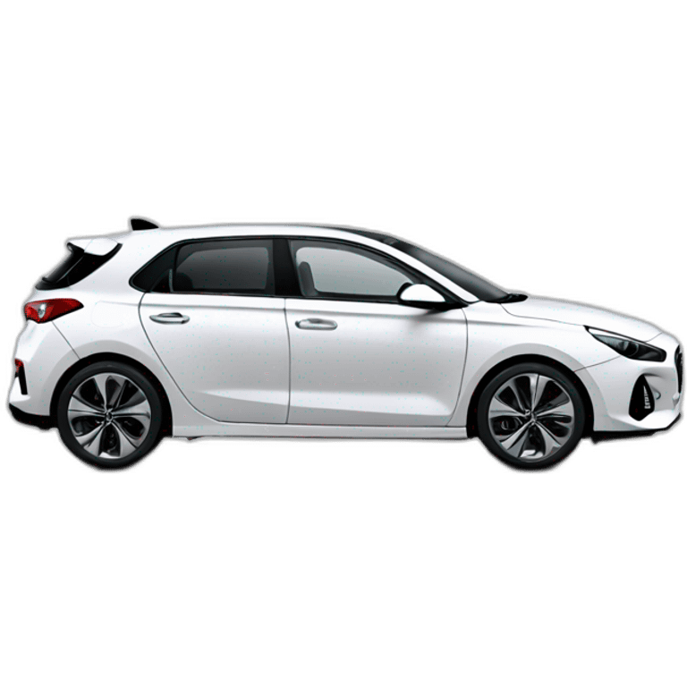 Hyundai i30 hatchback 2020 white emoji