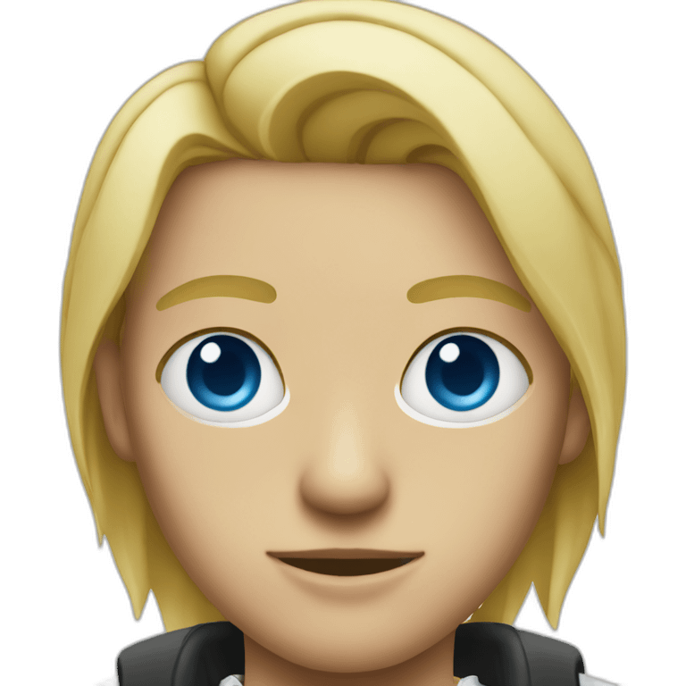 Blond blue eyes gangster emoji