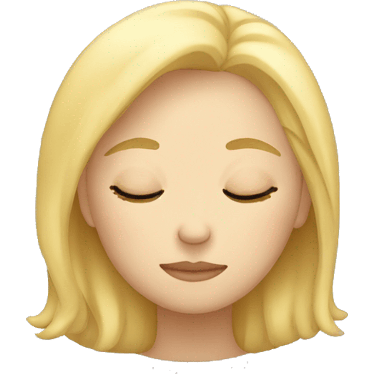 Blonde girl sleeping emoji