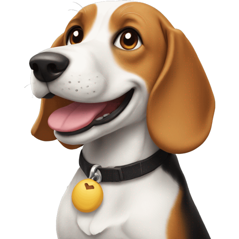 Beagle smiling emoji