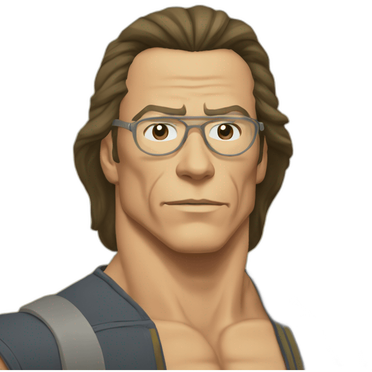 Anime-jean-claude-vandamme-kick --no glasses emoji