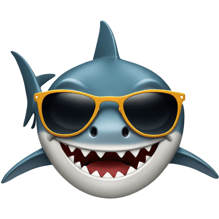 Shark with sunglasses  emoji