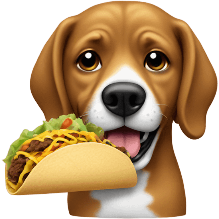 Dog eating taco emoji