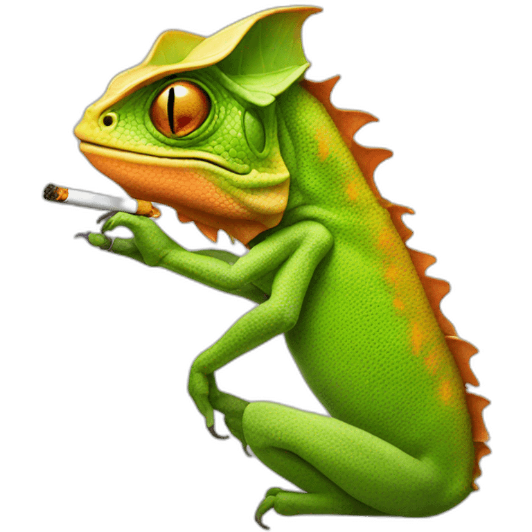 smoking cameleon emoji