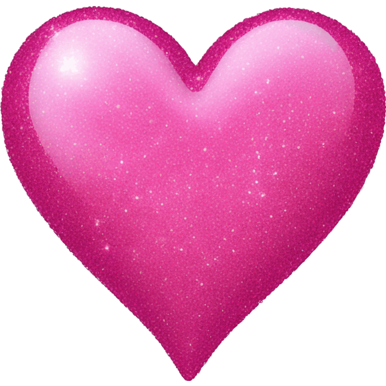 Glitter pink heart emoji