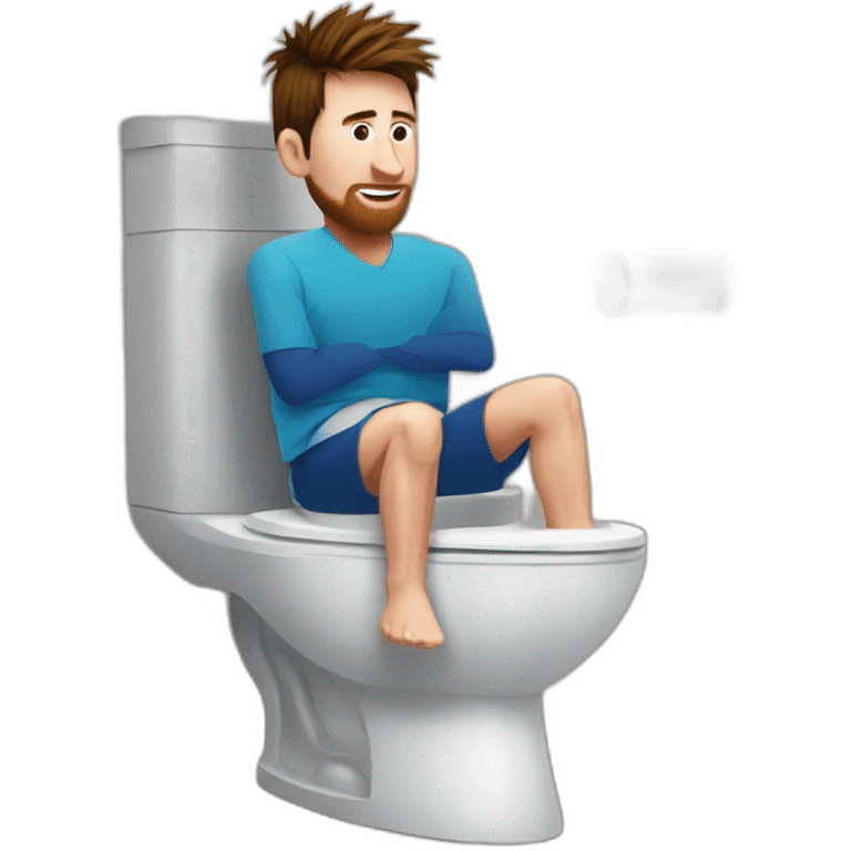 Messi au toilette emoji